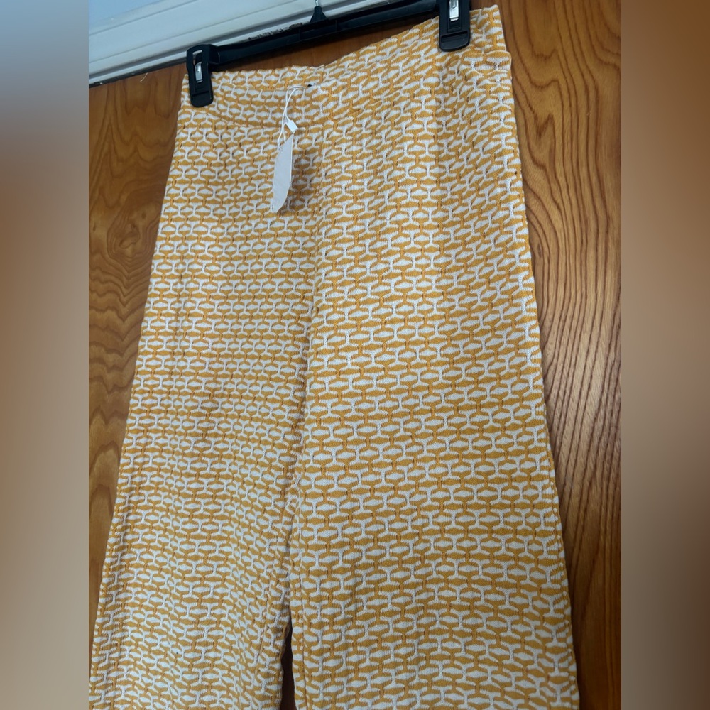 Yellow Patterned Women's Pants - Picture 4 of 9